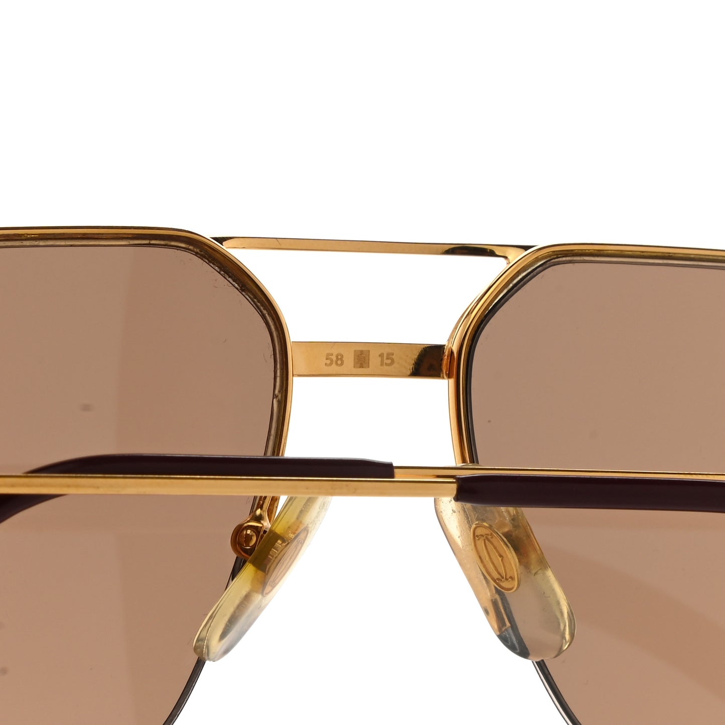 Metal 61mm Aviator Sunglasses Gold