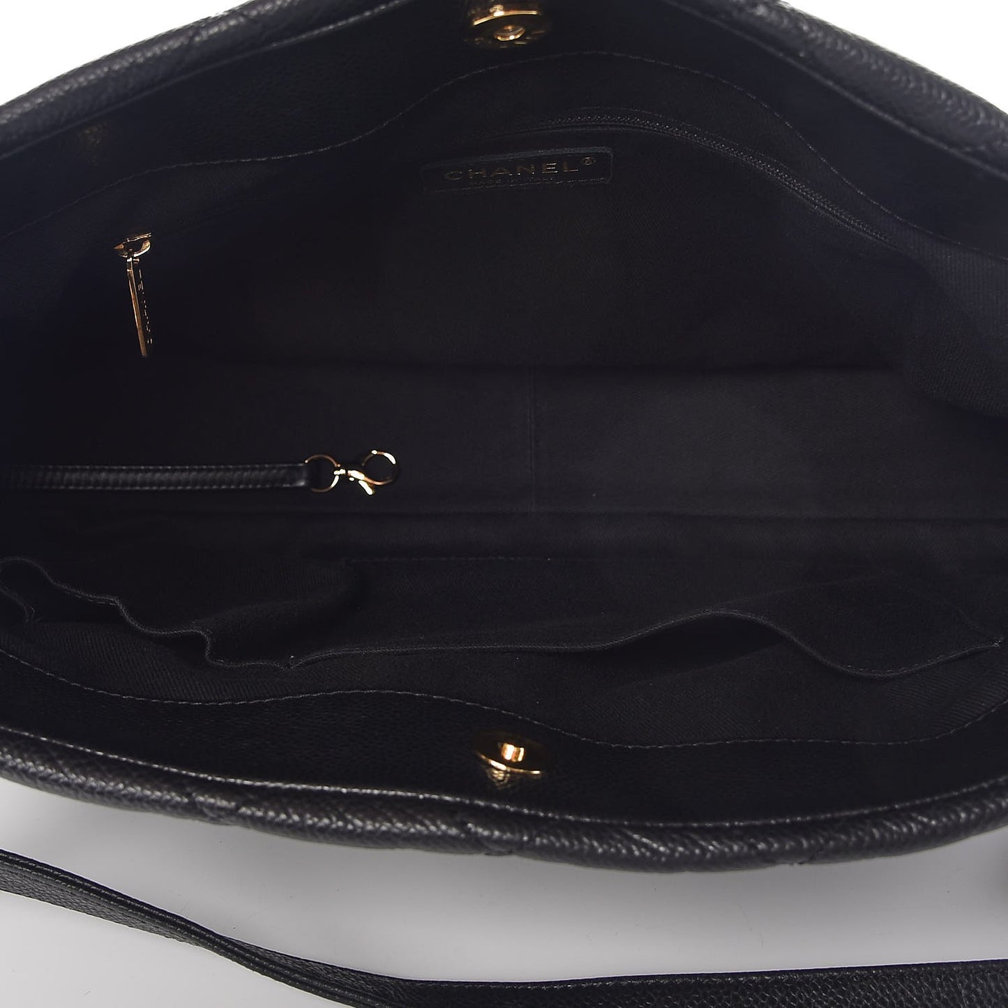 Caviar Quilted Timeless CC Soft Tote Black