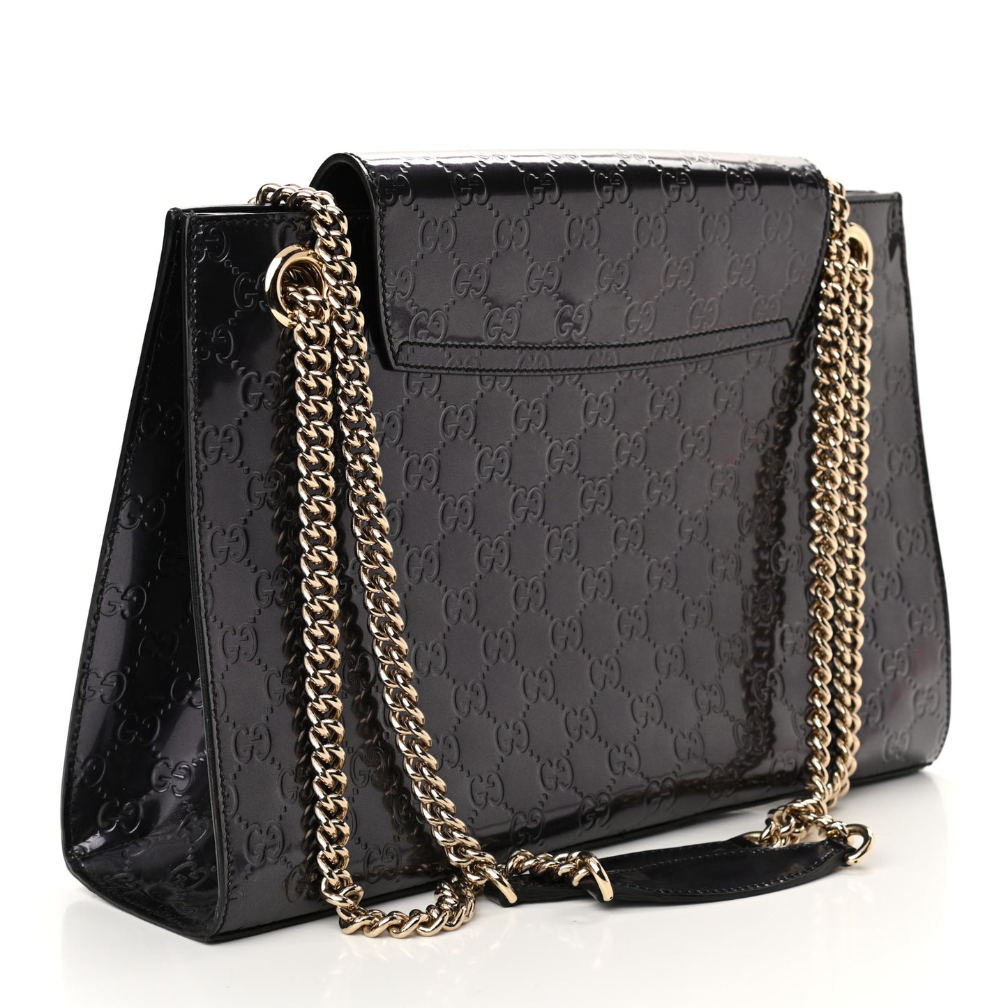 Shine Guccissima Large Emily Chain Shoulder Bag Melanzana