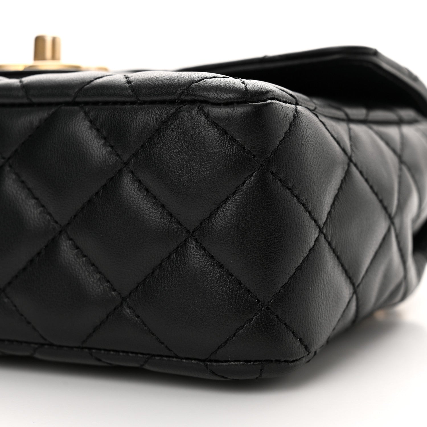 Chanel Lambskin Enamel Quilted Mini Flap Black 10 of 13