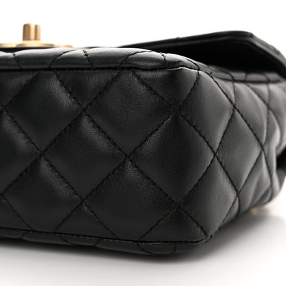 Chanel Lambskin Enamel Quilted Mini Flap Black 10 of 13
