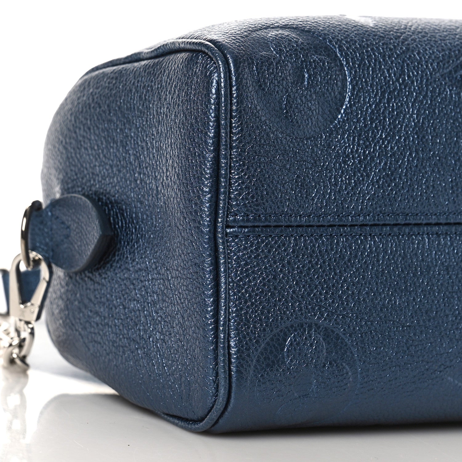 Louis Vuitton Metallic Empreinte Monogram Giant Speedy Bandouliere 20 Navy Nacre 7 of 8