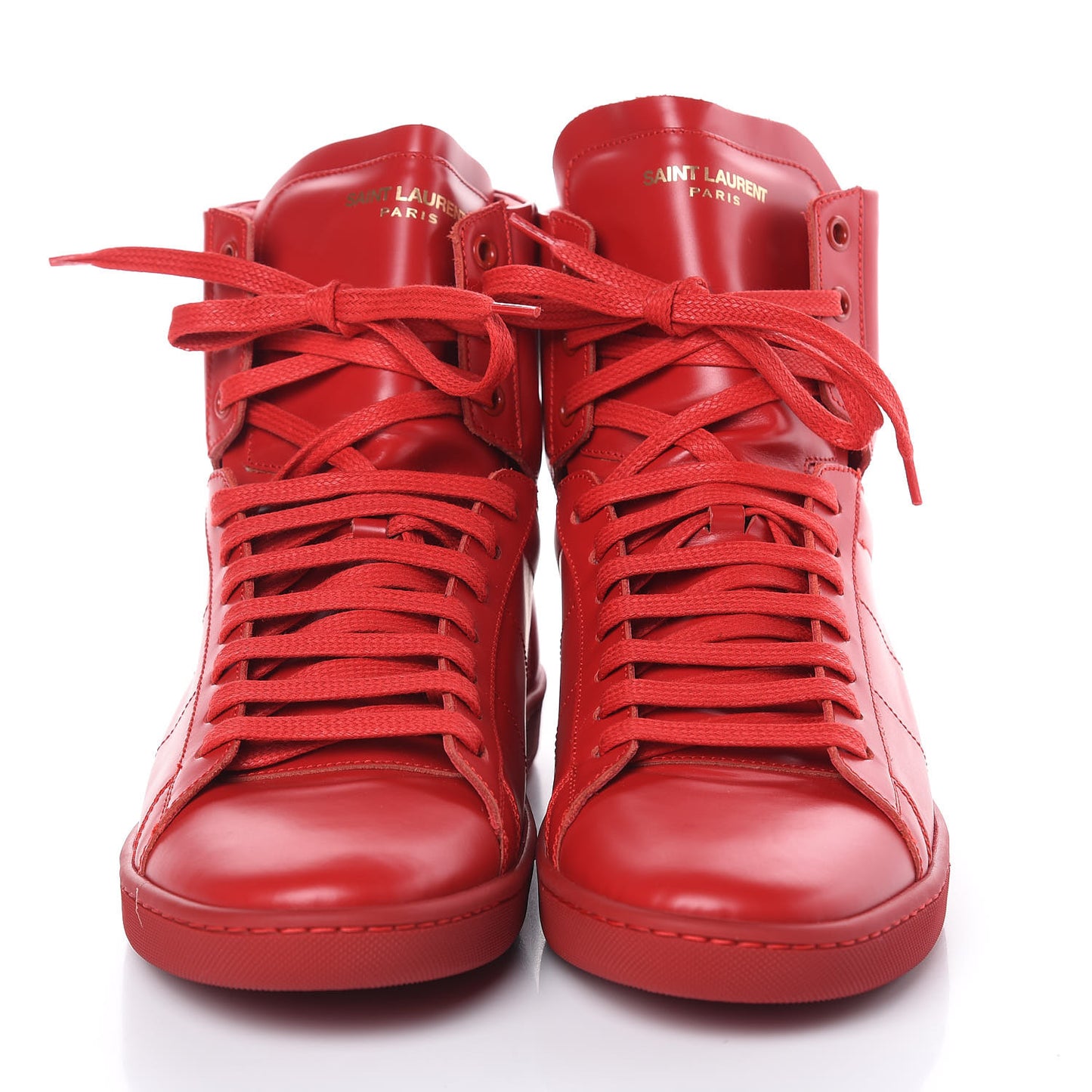 Calfskin Mens Court Classic SL/01H High Top Sneakers 41.5 New Red