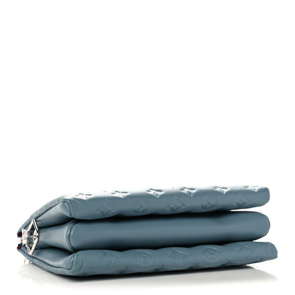 Louis Vuitton Lambskin Embossed Monogram Coussin PM Blue Glacier 4 of 9
