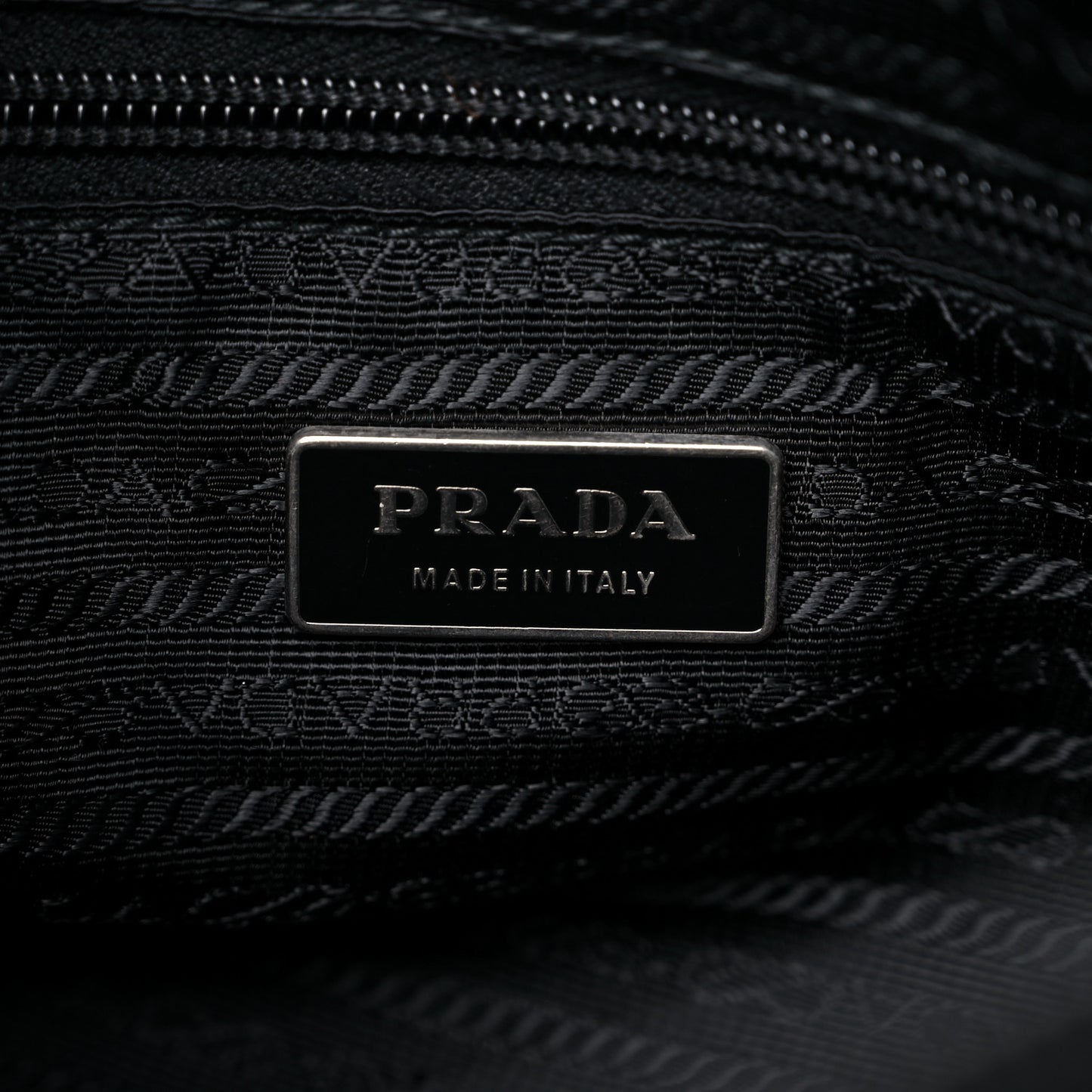 Tessuto Nylon Saffiano Messenger Bag Black
