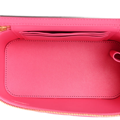 Chanel Lambskin Enamel Quilted Small Coco Hearts Vanity Case With Chain Pink 5 of 10