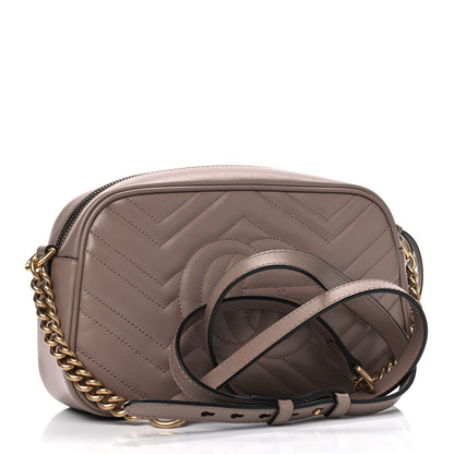 Gucci Calfskin Matelasse Small GG Marmont Chain Shoulder Bag Porcelain Rose 2 of 8