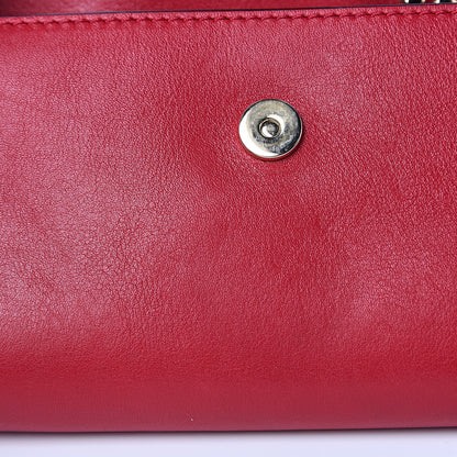Chloe Suede Calfskin Mini Faye Shoulder Bag Tulip Red 8 of 13