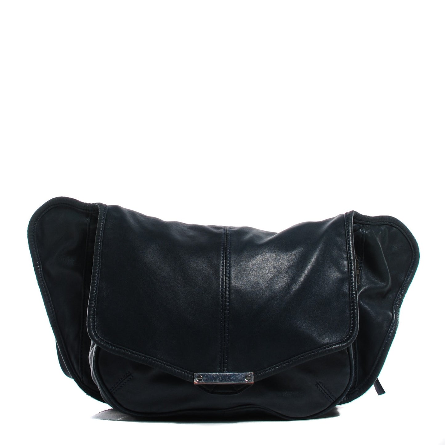 Washed Lambskin Iris Messenger Bag Ink