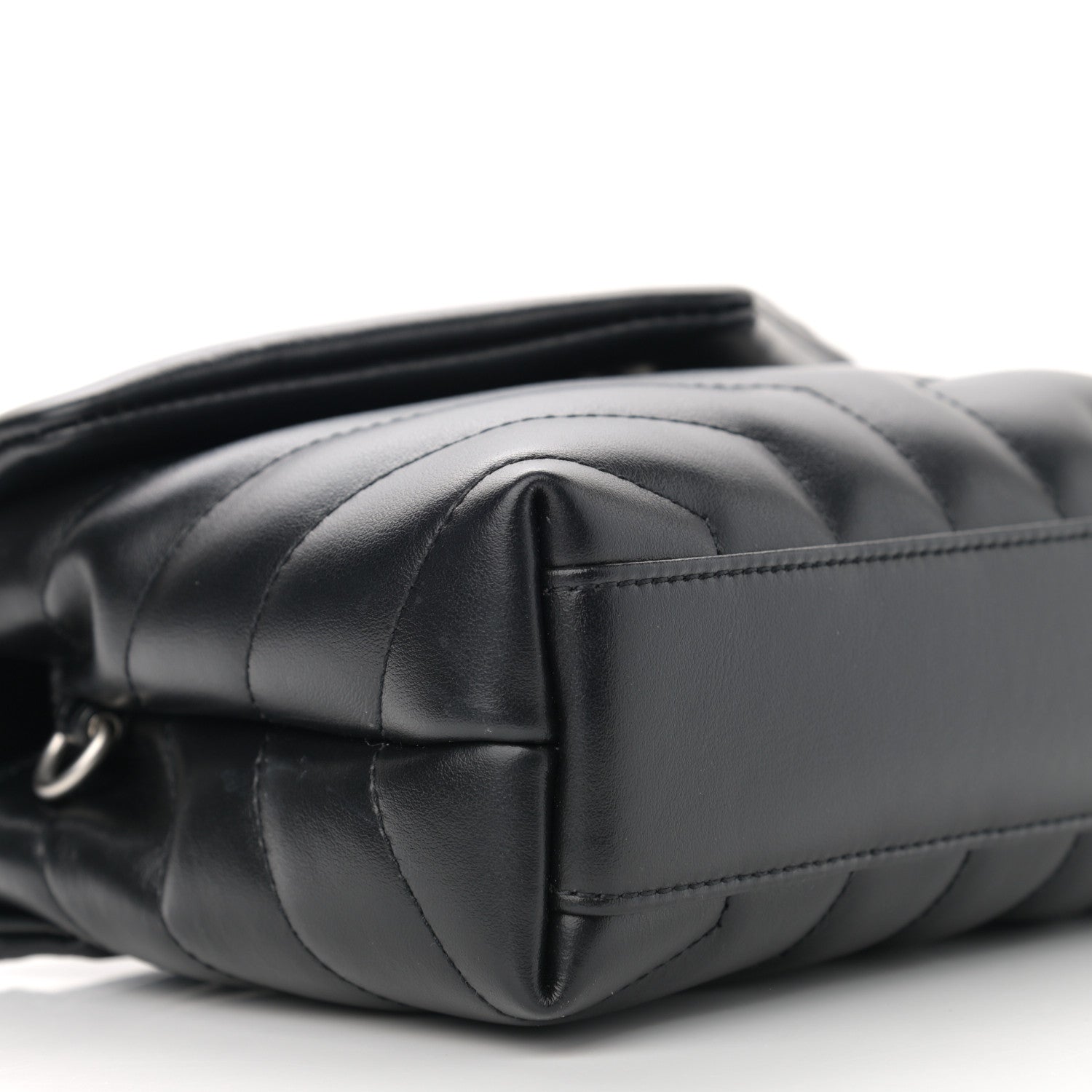 Saint Laurent Calfskin Y Quilted Monogram Toy Loulou Crossbody Bag Black 10 of 12