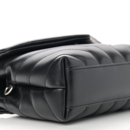Saint Laurent Calfskin Y Quilted Monogram Toy Loulou Crossbody Bag Black 10 of 12