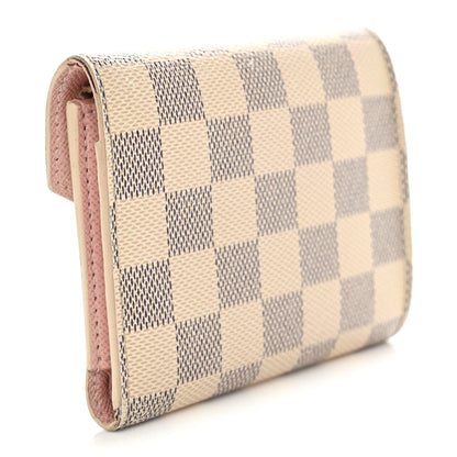Louis Vuitton Damier Azur Victorine Wallet Rose Ballerine 3 of 11