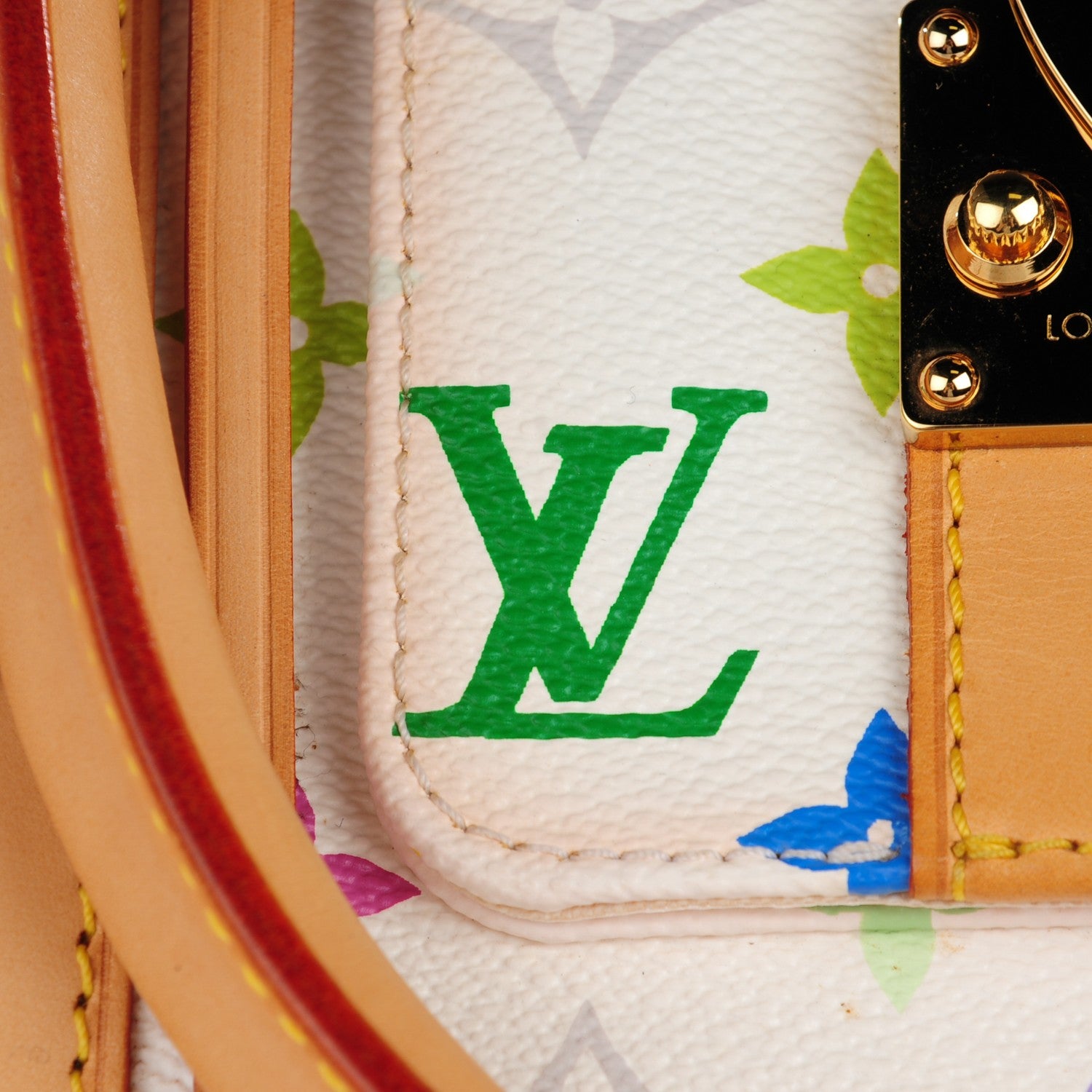 Louis Vuitton Monogram Multicolor Keepall 45 White 9 of 9