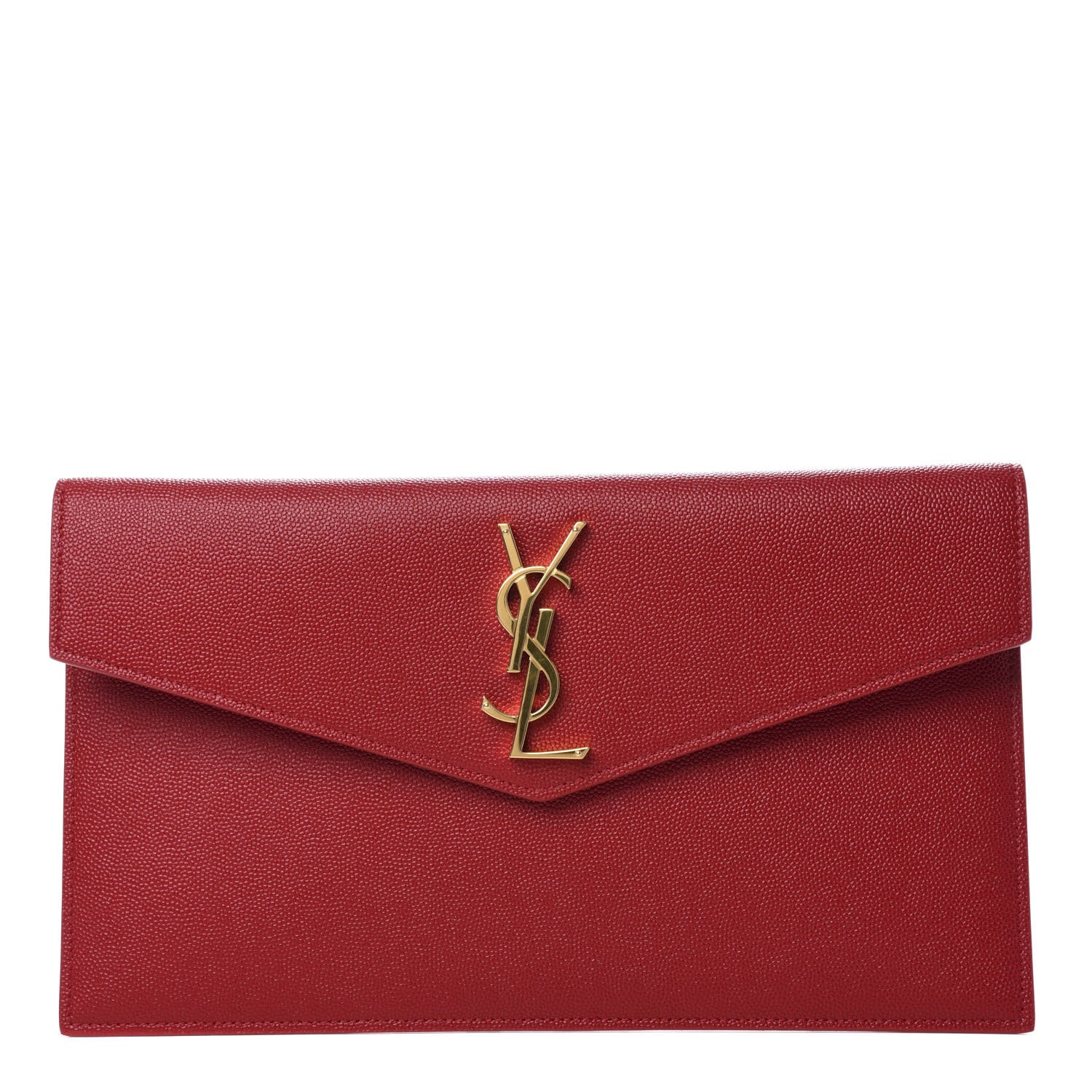 Saint Laurent Grain De Poudre Uptown Pouch Red 2 of 8