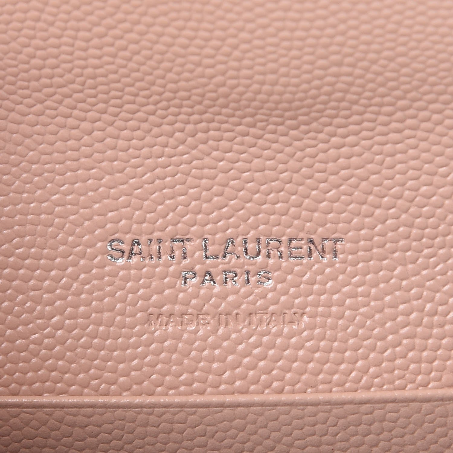 Saint Laurent Grain De Poudre Matelasse Chevron Small Monogram Envelope Wallet Pale Blush 6 of 8