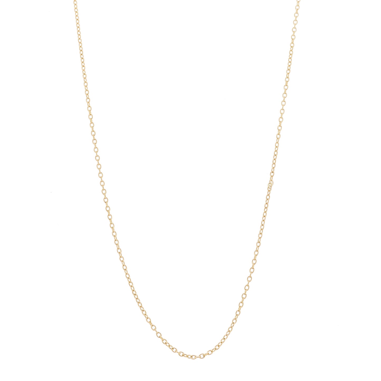 18K Yellow Gold Chain Necklace 19"