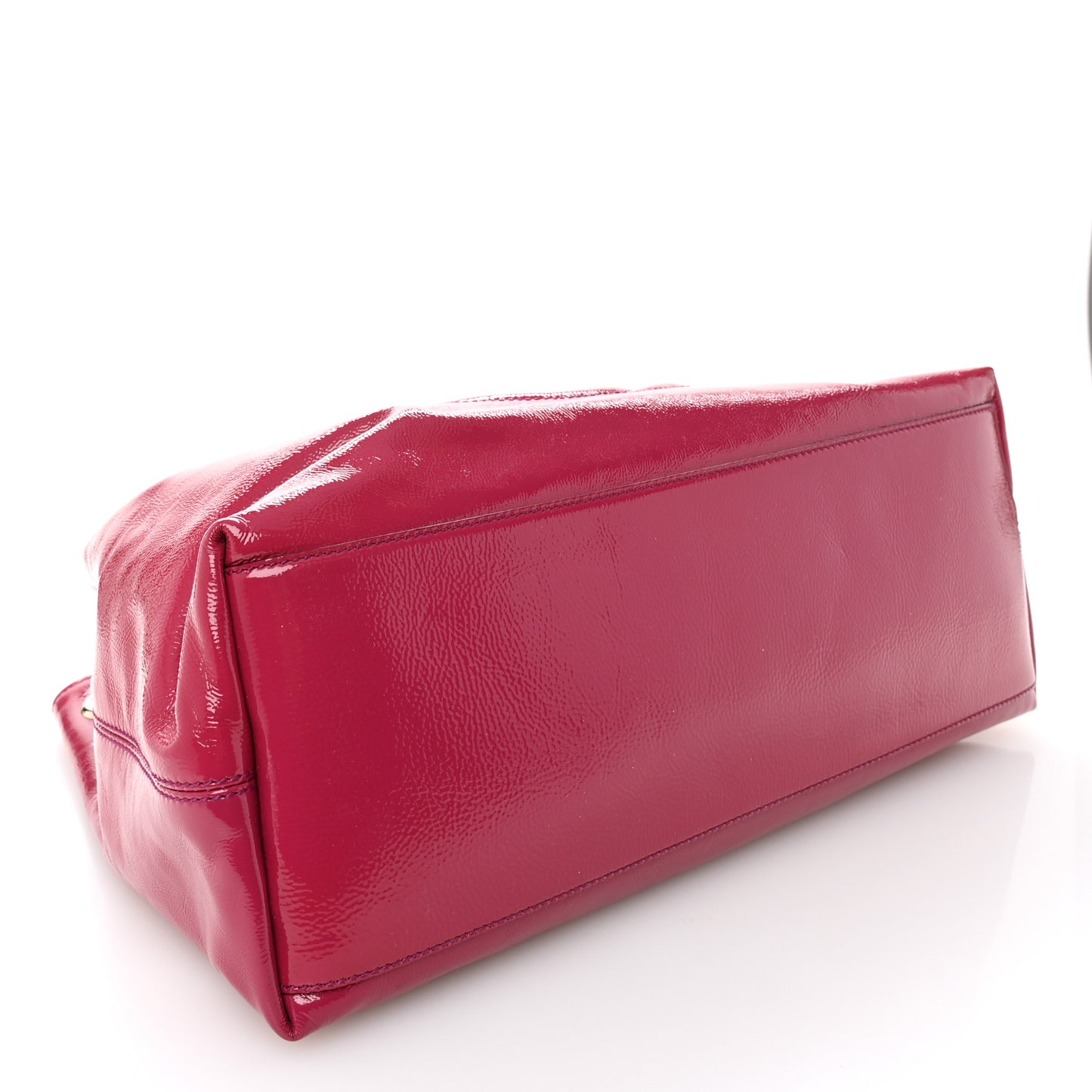 Vernice Naplack Medium Soho Chain Shoulder Bag Bright Bouganville