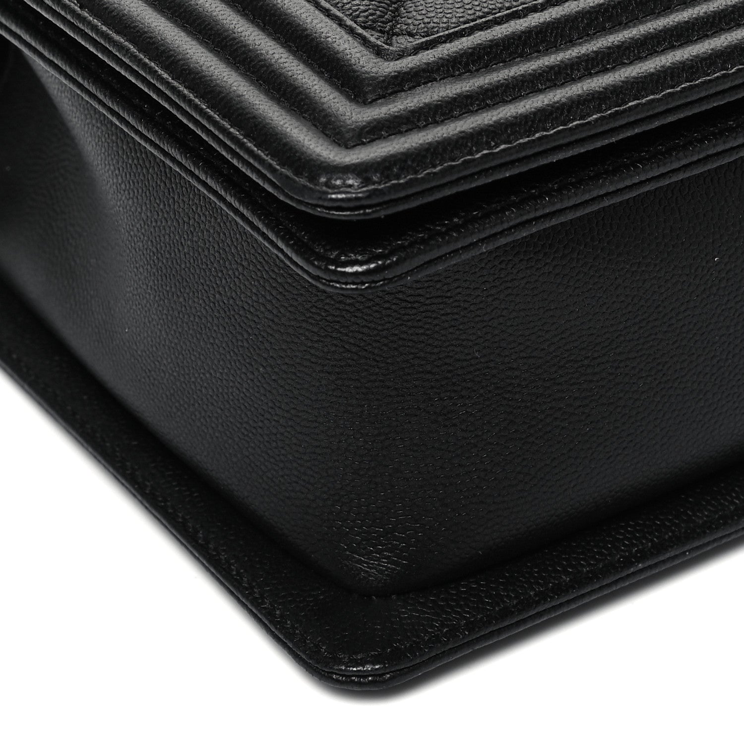 Chanel Caviar Quilted New Medium Boy Flap So Black 8 of 9