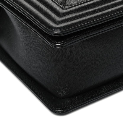 Chanel Caviar Quilted New Medium Boy Flap So Black 8 of 9