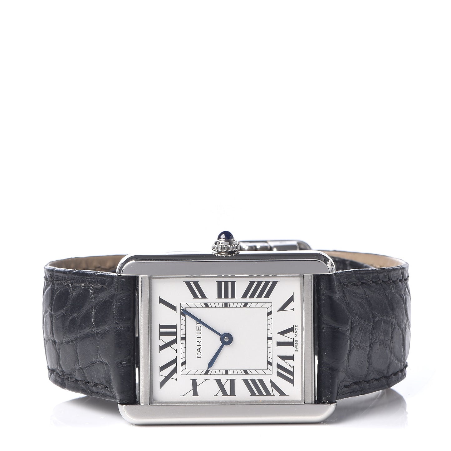 Stainless Steel Alligator 27mm Tank Solo Quartz Watch