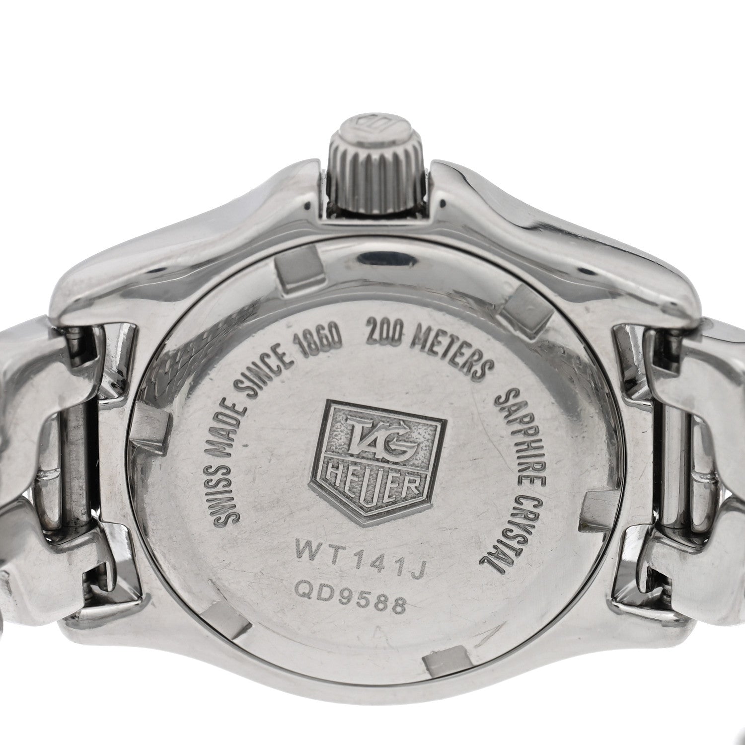 Tag Heuer Stainless Steel Diamond Bezel Mother of Pearl 26mm Link Quartz Watch WT141J 4 of 4