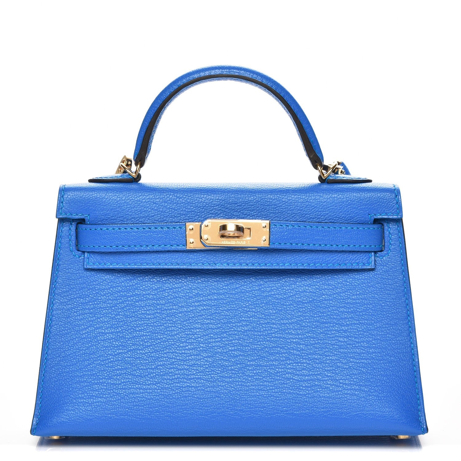 Hermes Chevre Mysore Mini Kelly Sellier 20 Bleu Hydra 1 of 22
