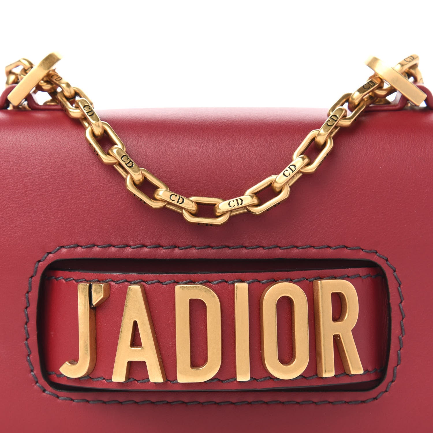 Christian Dior Calfskin Mini J'Adior Chain Flap Bag Red 10 of 10