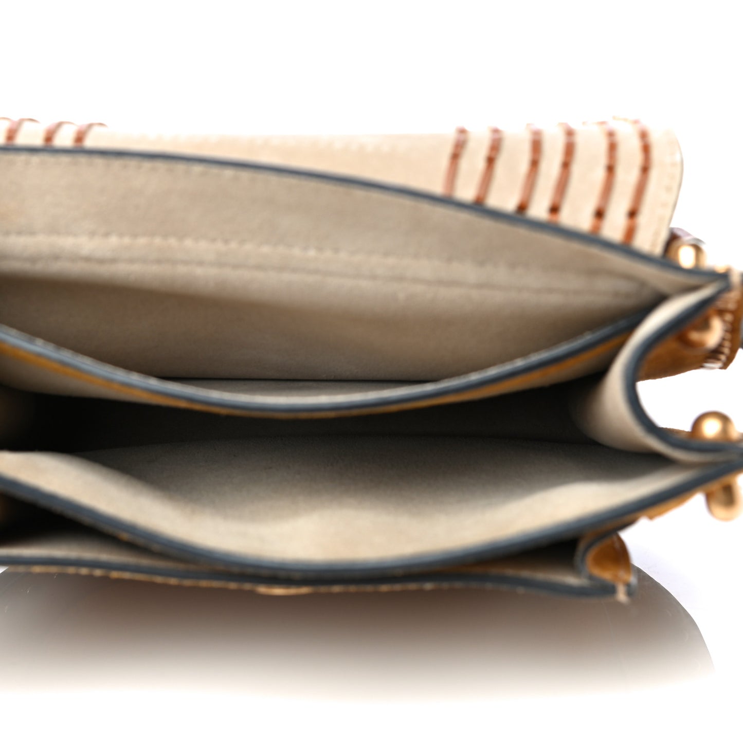 Suede Calfskin Braided Small Hudson Shoulder Bag Caramel