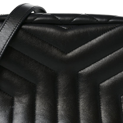 Saint Laurent Calfskin Y Quilted Monogram Small Loulou Bowling Bag Black 8 of 10