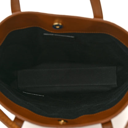 Saint Laurent Crocodile Embossed Suede Toy Shopping Tote Tan 5 of 10