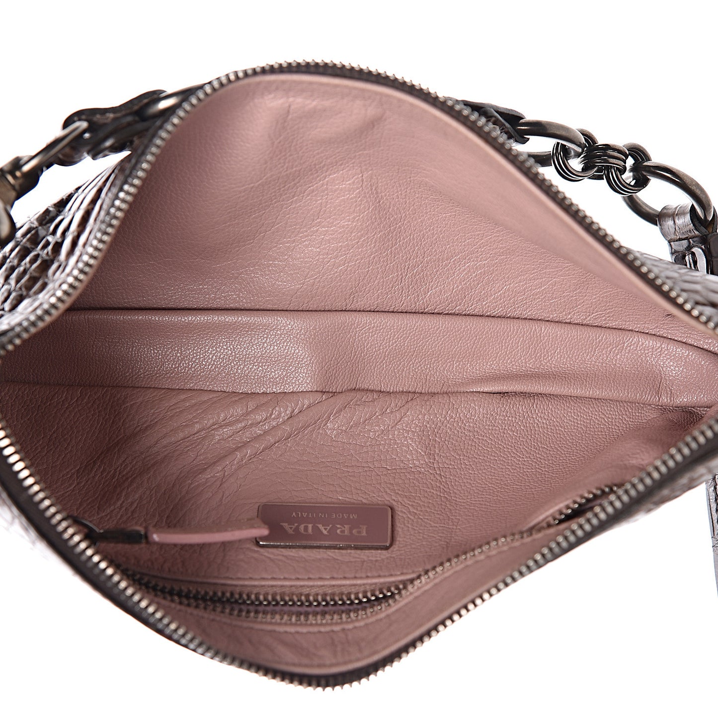 Alligator Shoulder Bag Brown