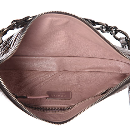 Prada Alligator Shoulder Bag Brown 7 of 10