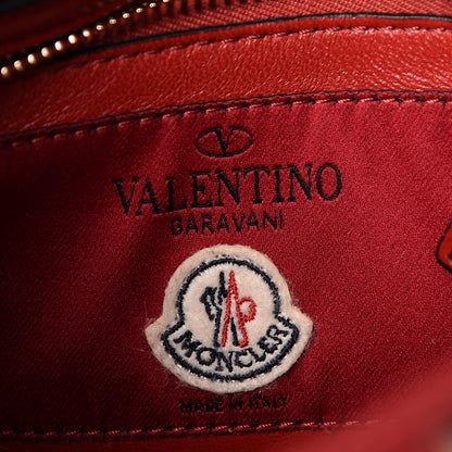 Valentino Garavani Nylon Moncler Quilted Medium Rockstud Spike Shoulder Bag Rosso Valentino 9 of 11
