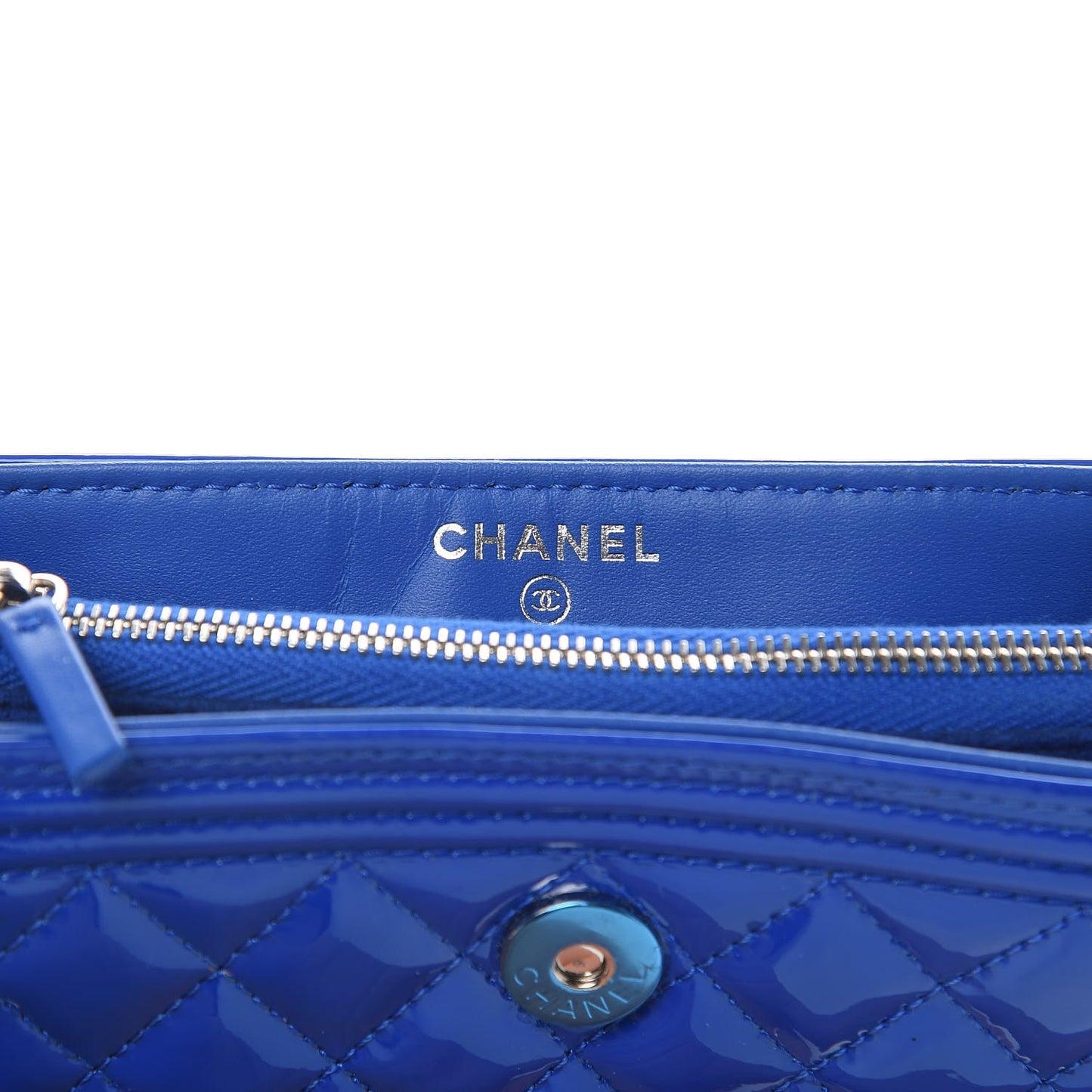 Patent Mini Boy Phone Holder Clutch Blue