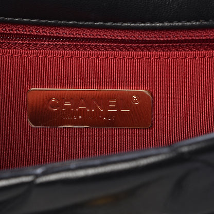 Chanel Goatskin Quilted Medium 19 Flap Black 6 of 10