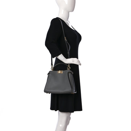 Fendi Vitello Medium Peekaboo Iconic Essentially Satchel Moon Miel 2 of 9