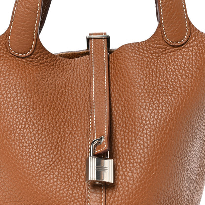 Hermes Taurillon Clemence Picotin Lock 18 PM Gold 8 of 13