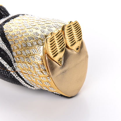 Judith Leiber Crystal Penguin Minaudiere Clutch Black 6 of 12