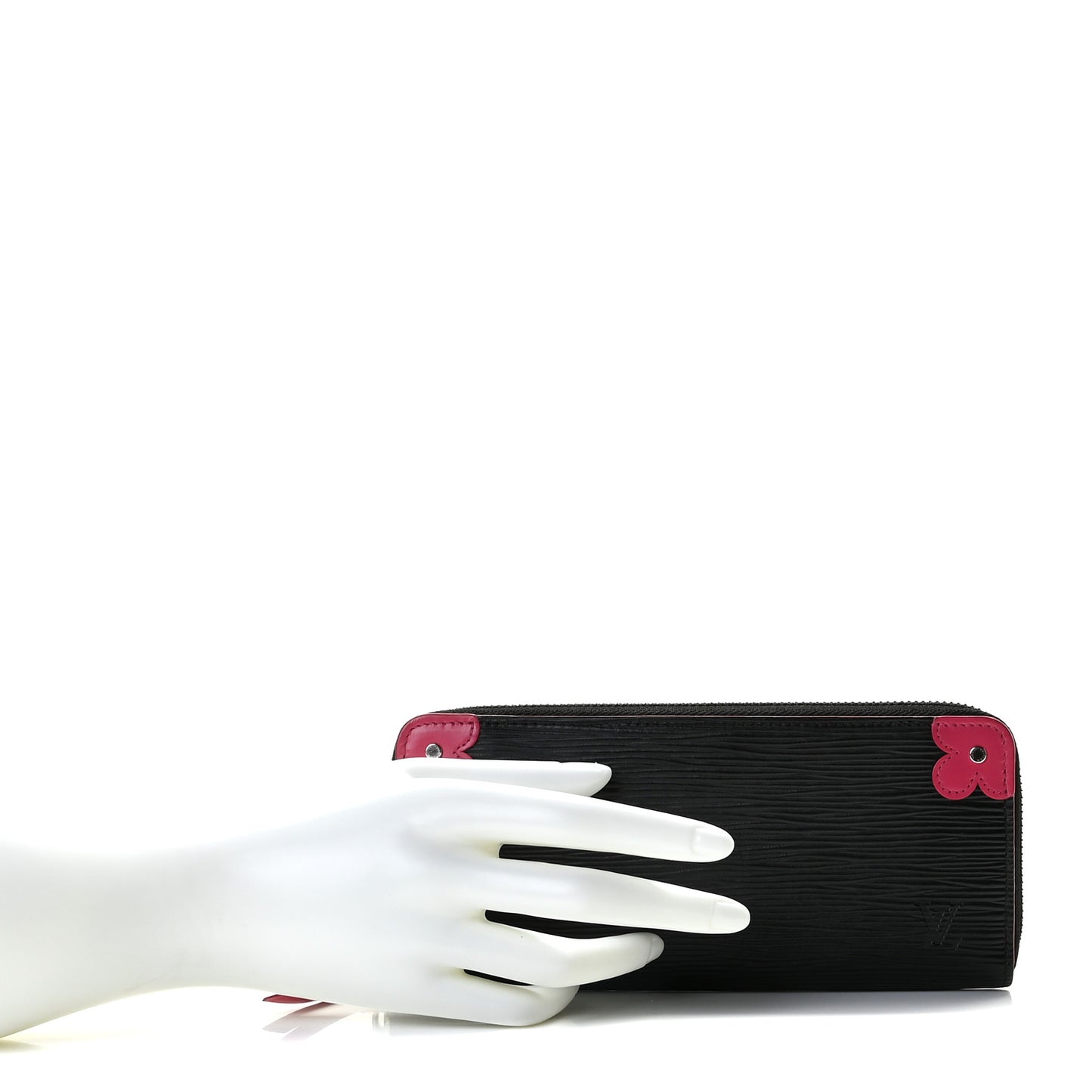 Epi Blooming Corners Clemence Wallet Black
