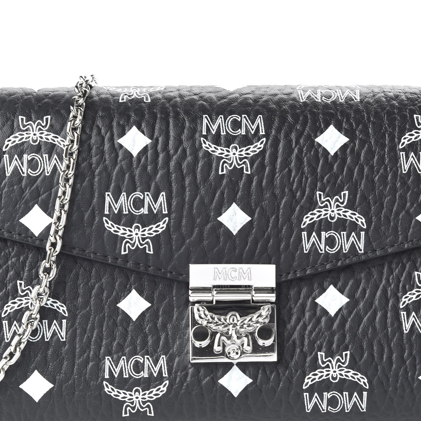Visetos Monogram Medium Millie Crossbody Bag Black