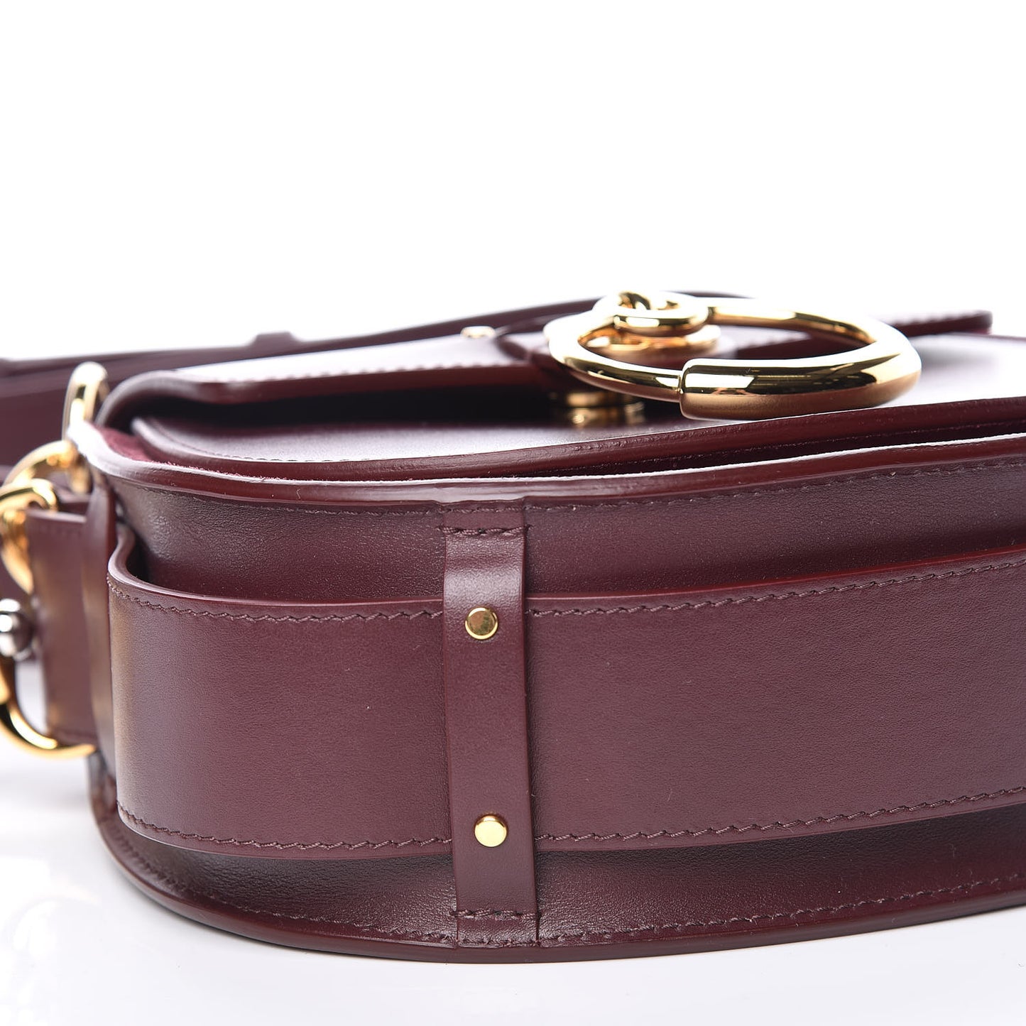 Calfskin Small Tess Bag Burnt Brown