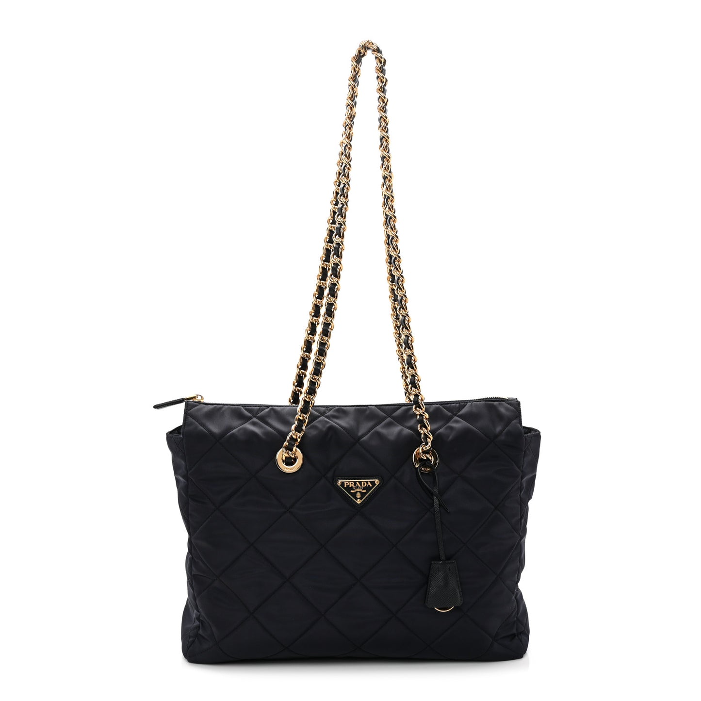 Nylon Tessuto Impuntu Quilted Tote Baltico