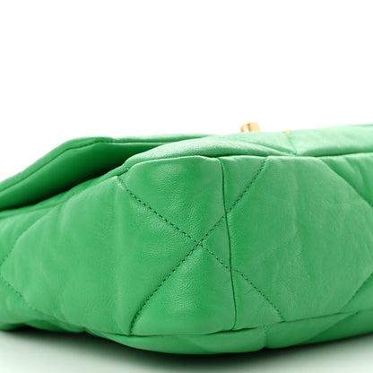 Chanel Lambskin Quilted Medium Chanel 19 Flap Green 9 of 11