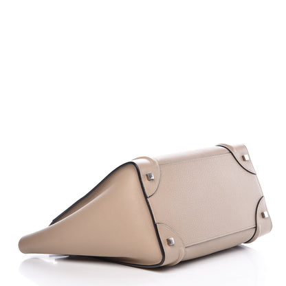 Celine Drummed Calfskin Mini Luggage Dune 3 of 11
