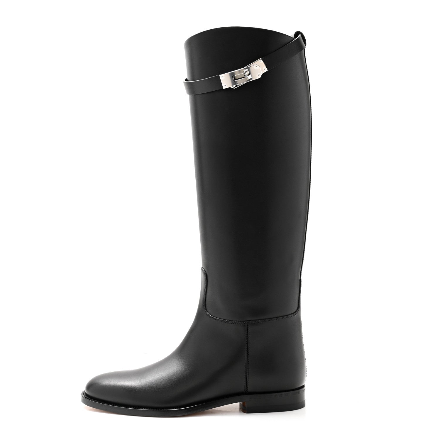 Hermes Box Kelly Jumping Boots 37.5 Black 1 of 10