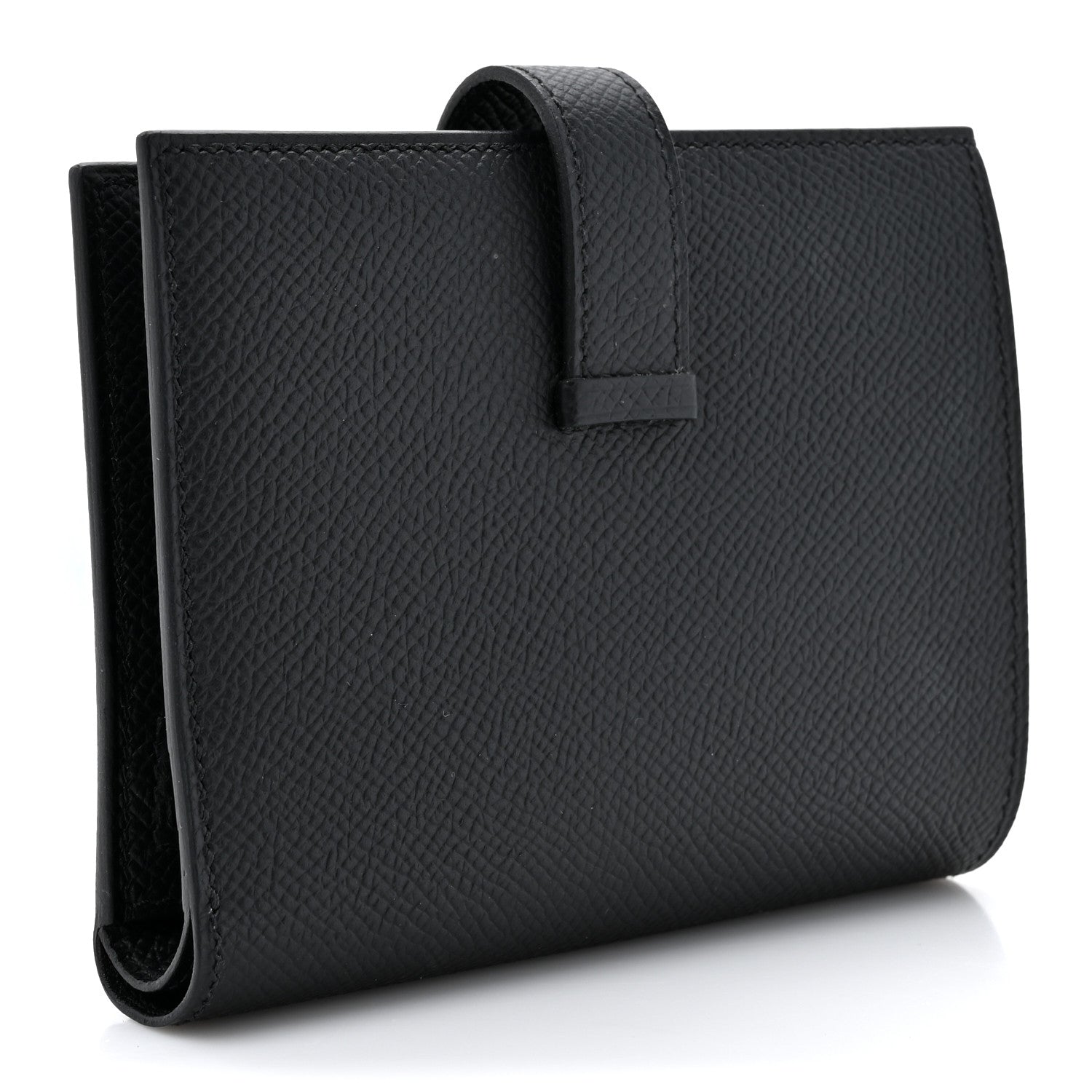 Hermes Epsom Bearn Compact Wallet Black 3 of 9