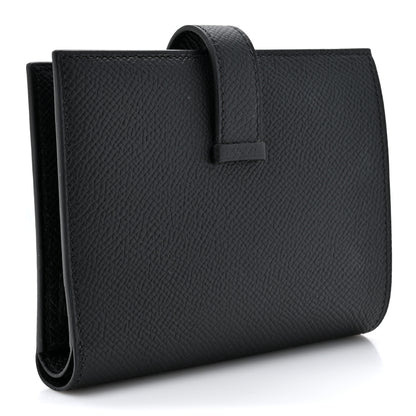 Hermes Epsom Bearn Compact Wallet Black 3 of 9