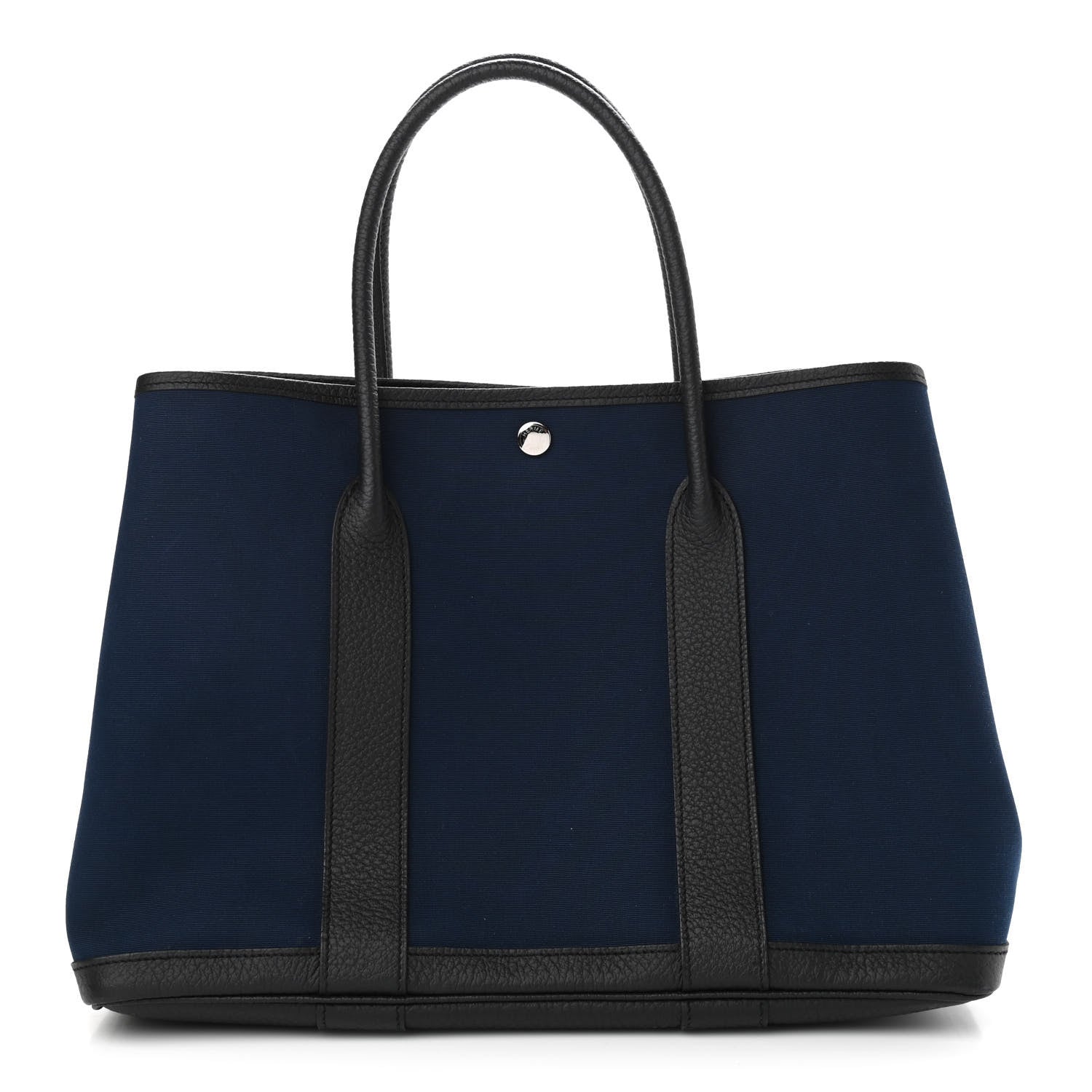 Hermes Toile Negonda Garden Party Tote 36 MM Bleu Marine Black 1 of 10