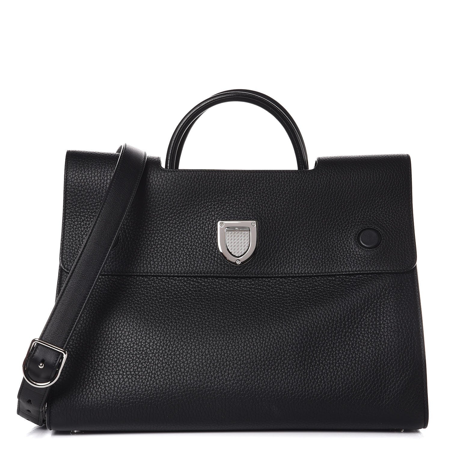 Christian Dior Grained Calfskin Large Diorever Flap Black 1 of 17