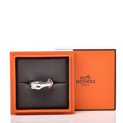Hermes Sterling Silver PM Galop Ring 53 6.25 9 of 9